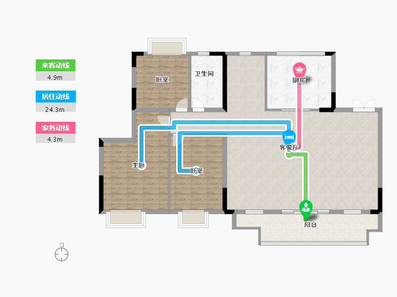 江西省-赣州市-龙湖华海·双珑原著-147.20-户型库-动静线