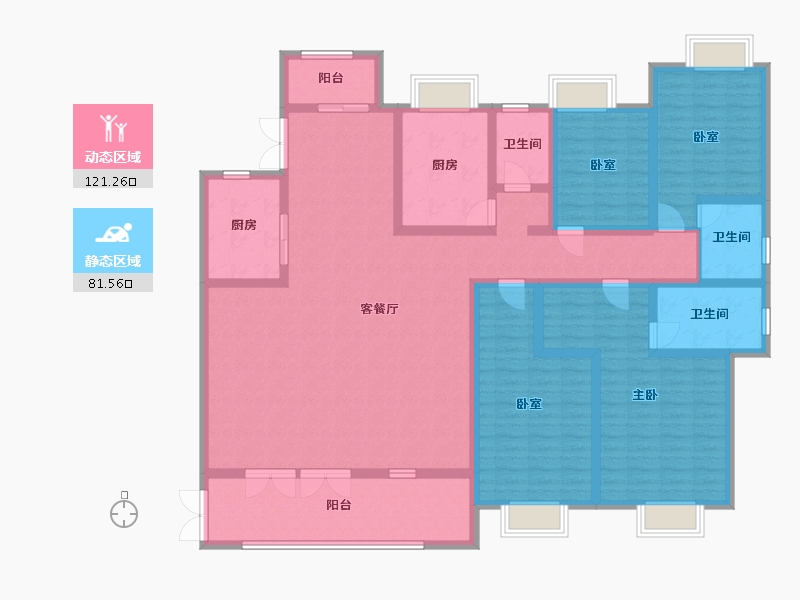 云南省-玉溪市-玉昆壹号-190.00-户型库-动静分区