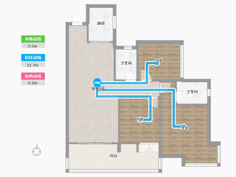 广东省-广州市-碧桂园御湖城-86.31-户型库-动静线