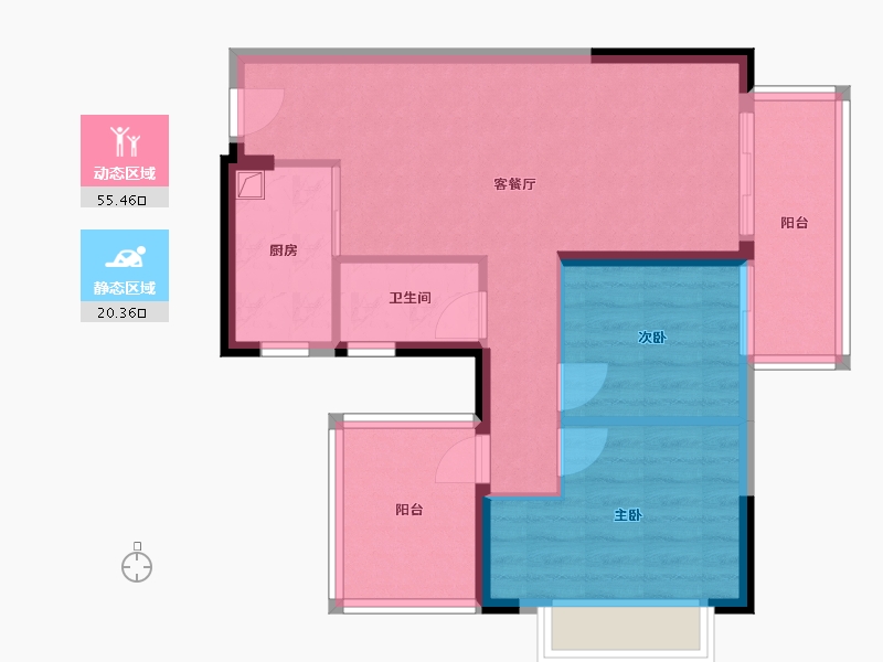 广西壮族自治区-南宁市-龙光玖誉城-62.26-户型库-动静分区