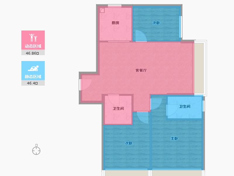 北京-北京市-中骏金辉未来云城-85.00-户型库-动静分区