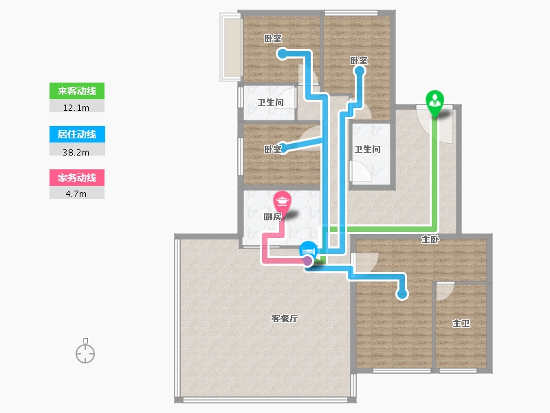 广东省-东莞市-华润置地中心·悦府-173.89-户型库-动静线