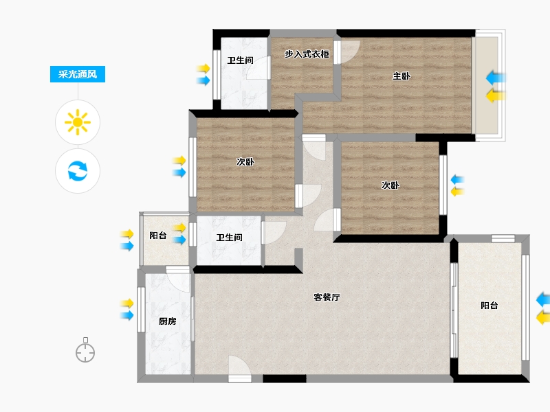 安徽省-六安市-恒远皋城王府-99.21-户型库-采光通风