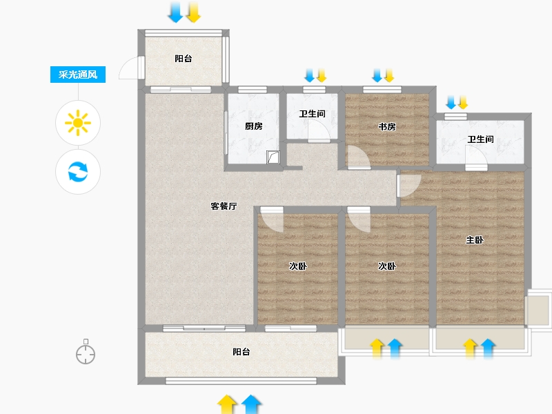 山东省-日照市-日照中心-112.20-户型库-采光通风