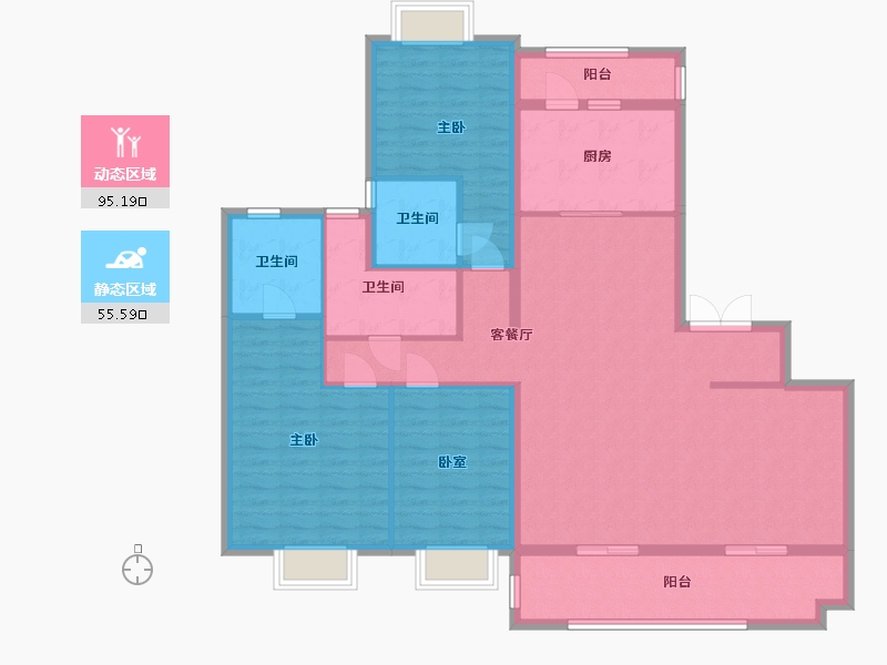 广东省-江门市-美的樾山府-139.20-户型库-动静分区