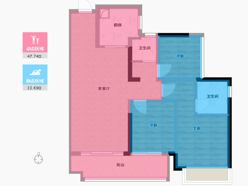 广东省-江门市-江门华发四季-72.26-户型库-动静分区