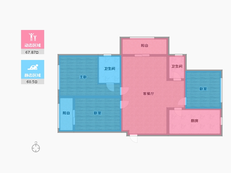 山西省-太原市-海棠家园-115.08-户型库-动静分区