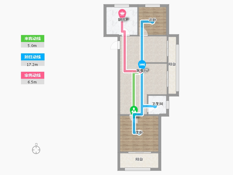 江苏省-常州市-ICC白云新城-63.20-户型库-动静线