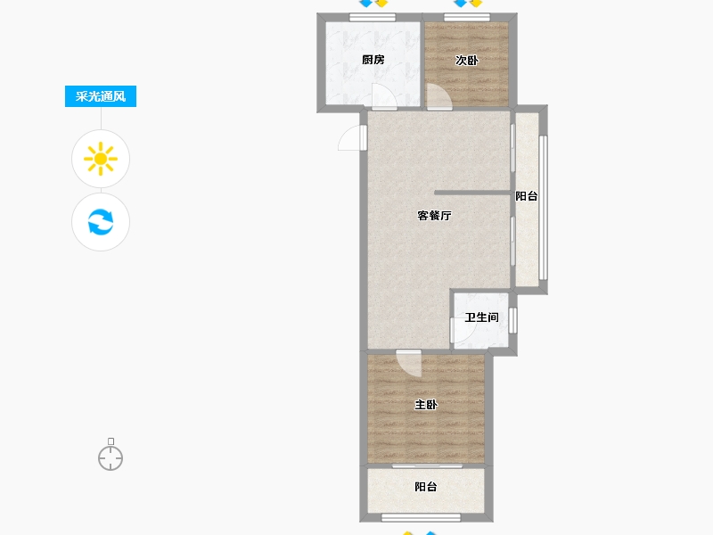 江苏省-常州市-ICC白云新城-63.20-户型库-采光通风