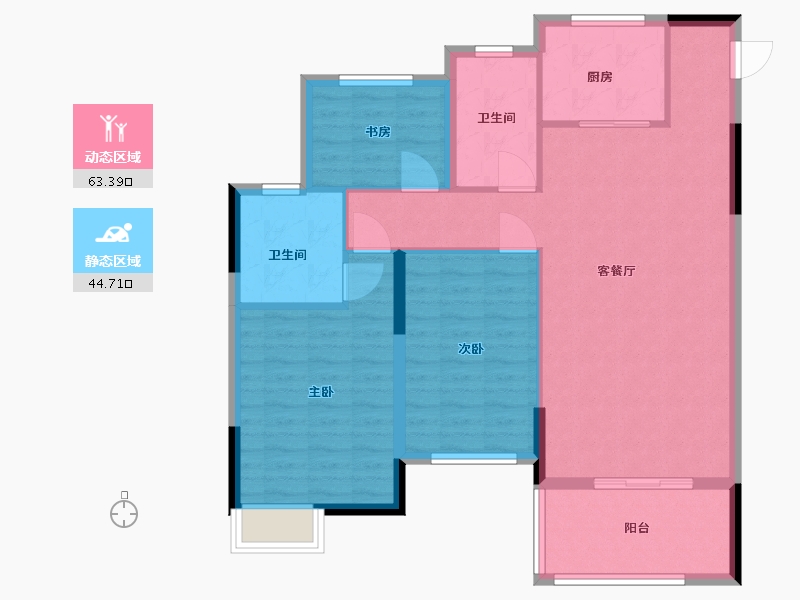 安徽省-黄山市-顺通惠仁诚苑-98.00-户型库-动静分区