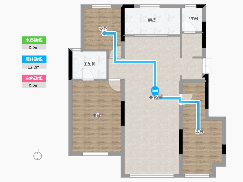 辽宁省-沈阳市-金地峯范-91.16-户型库-动静线