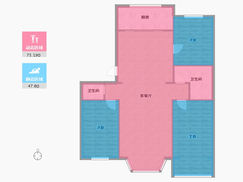 内蒙古自治区-呼和浩特市-户政小区-122.00-户型库-动静分区