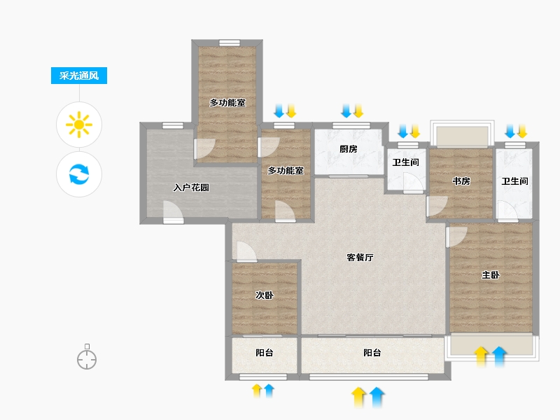 江苏省-常州市-ICC白云新城-101.60-户型库-采光通风