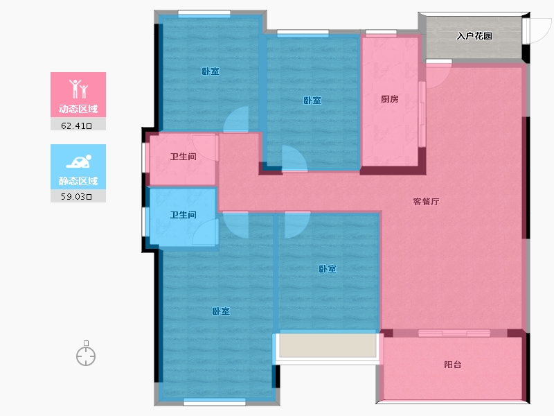 湖北省-黄石市-城投·育才府2期-114.48-户型库-动静分区