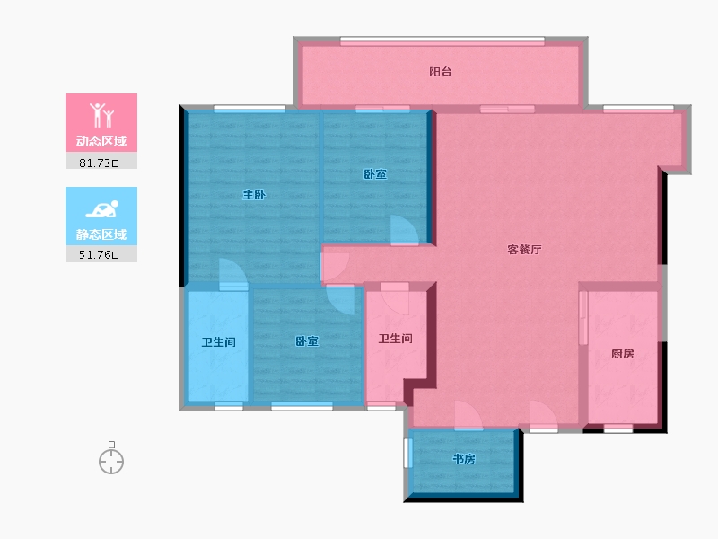 湖南省-衡阳市-融冠蜜城-121.00-户型库-动静分区