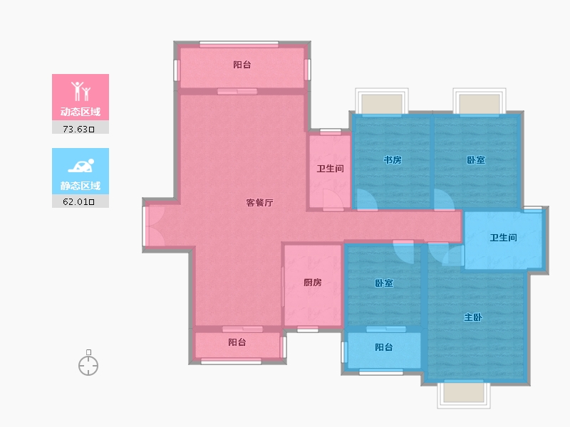 湖南省-邵阳市-伟业滨江时代城-127.42-户型库-动静分区