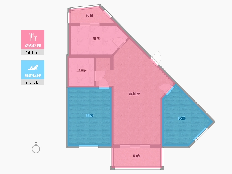 北京-北京市-天通苑小区-四区-78.46-户型库-动静分区