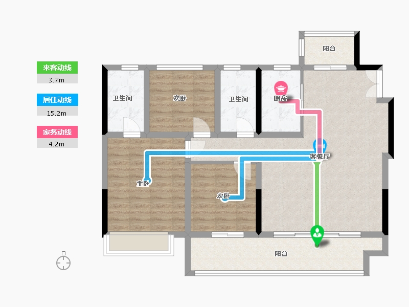 河南省-新乡市-金盛佑府-101.31-户型库-动静线