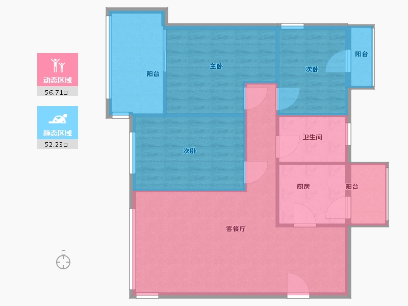 广西壮族自治区-南宁市-幸福小区-100.00-户型库-动静分区