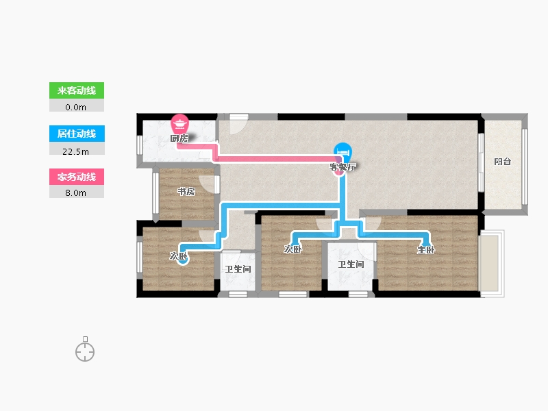 河南省-郑州市-鑫苑国际新城5号院-115.20-户型库-动静线