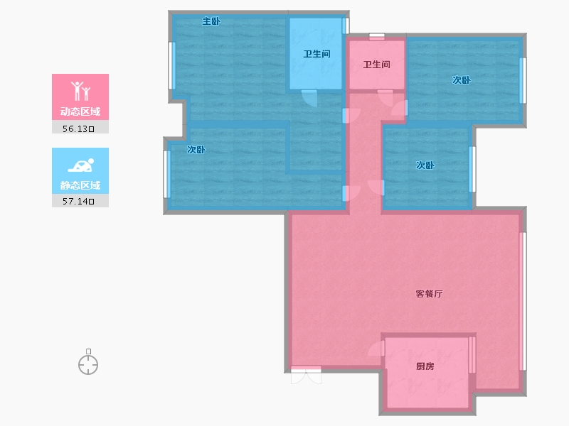 贵州省-贵阳市-贵州首钢之光-101.00-户型库-动静分区