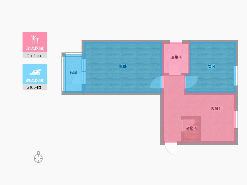 北京-北京市-魏公村-南区-44.96-户型库-动静分区