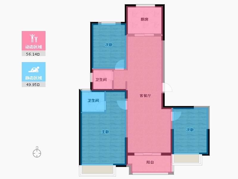 河南省-郑州市-融创瀚海兰园-115.40-户型库-动静分区