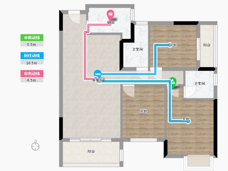 福建省-龙岩市-汀州郡-92.00-户型库-动静线