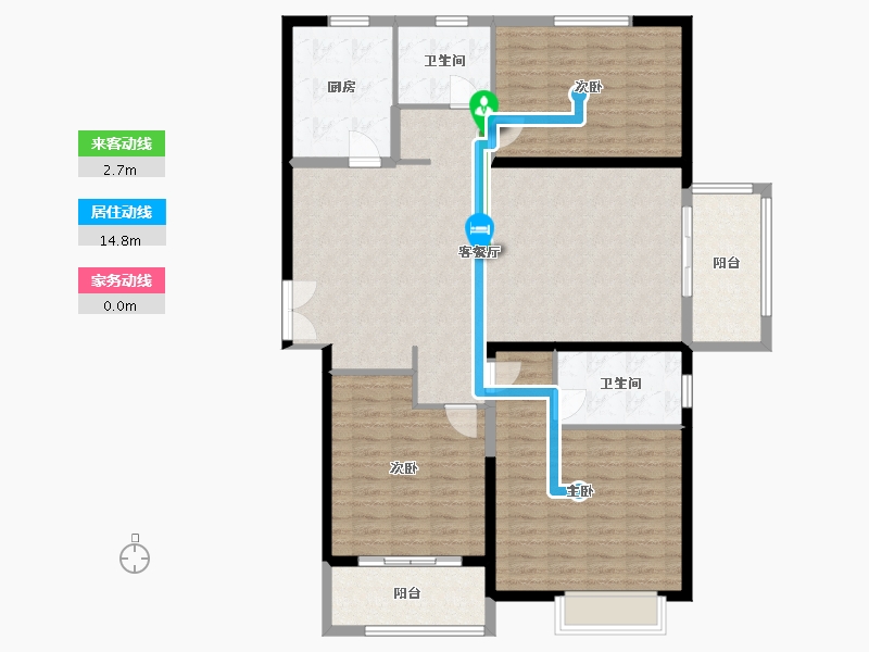 河南省-郑州市-张五寨安置房-135.00-户型库-动静线