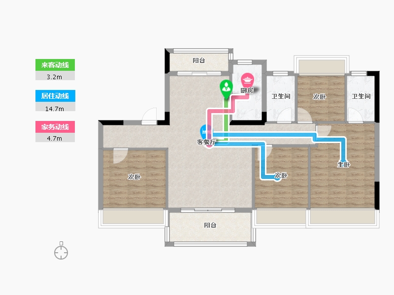 四川省-自贡市-自贡凤凰城-105.60-户型库-动静线