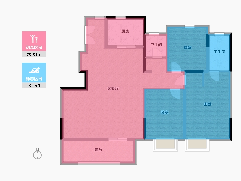 江苏省-盐城市-虹亚明湖之星-112.24-户型库-动静分区