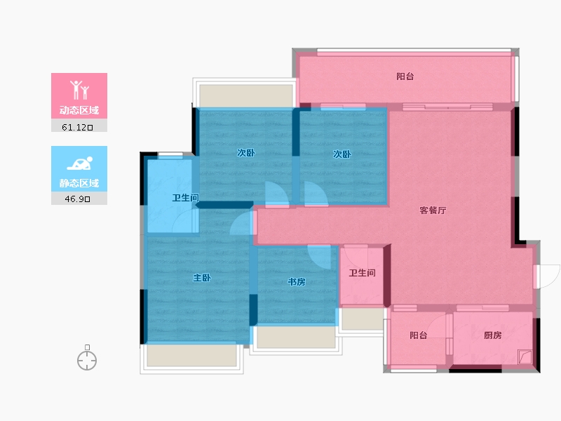 广西壮族自治区-桂林市-兴进交投江山樾小区-97.14-户型库-动静分区