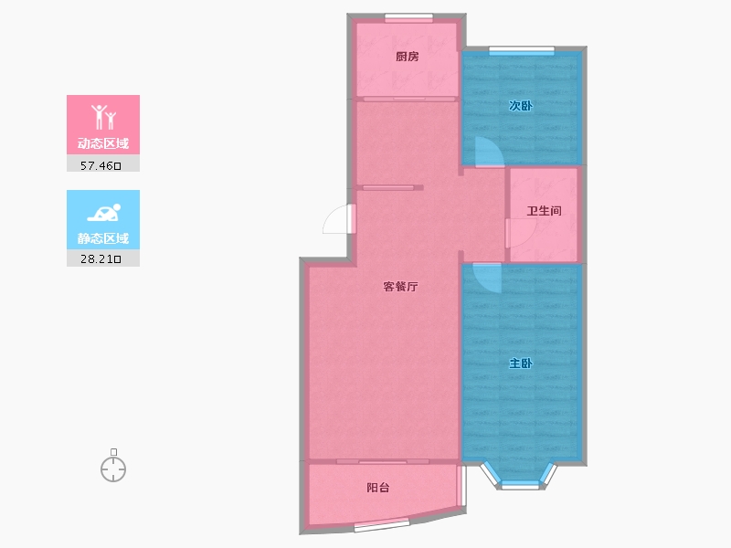 山东省-青岛市-瑞海花园-79.20-户型库-动静分区