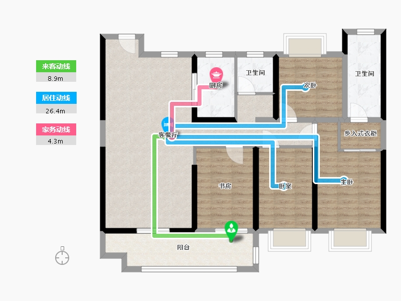 江西省-萍乡市-公园壹品-111.20-户型库-动静线