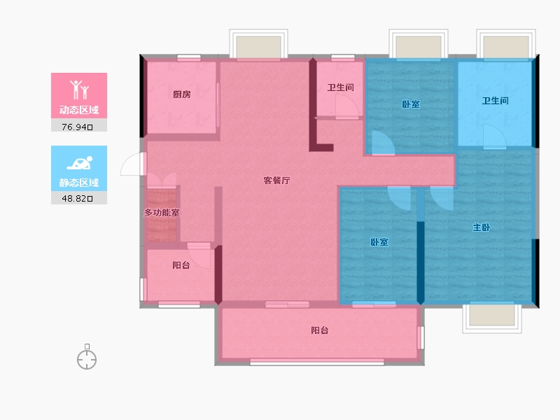 广东省-广州市-保利天汇-113.60-户型库-动静分区