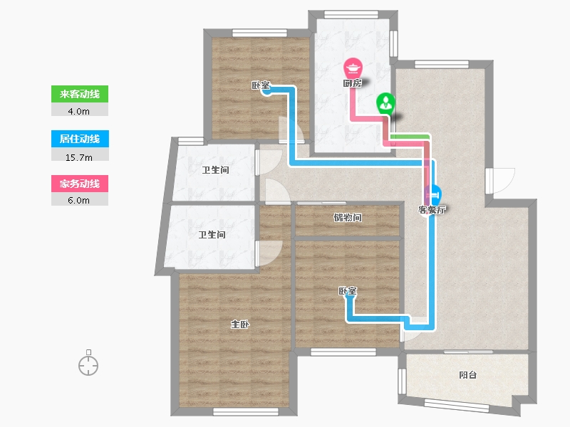 上海-上海市-通济路-91.20-户型库-动静线