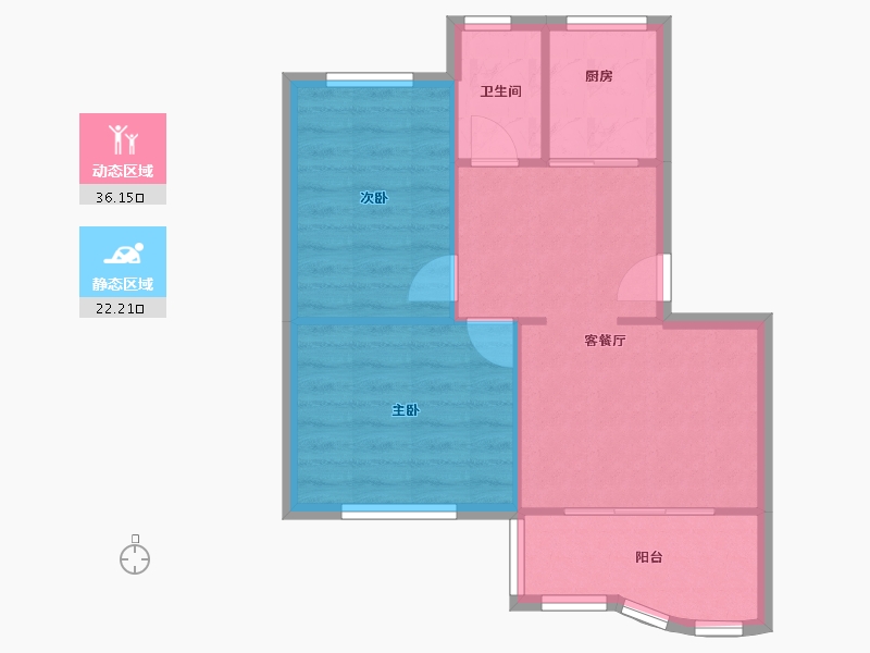 广东省-深圳市-宝安海滨广场-一期-52.80-户型库-动静分区