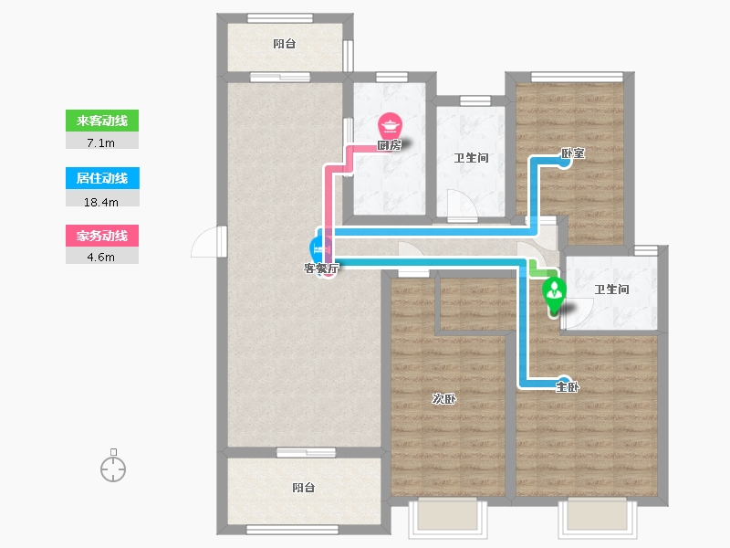 河南省-许昌市-新龙华庭-108.51-户型库-动静线