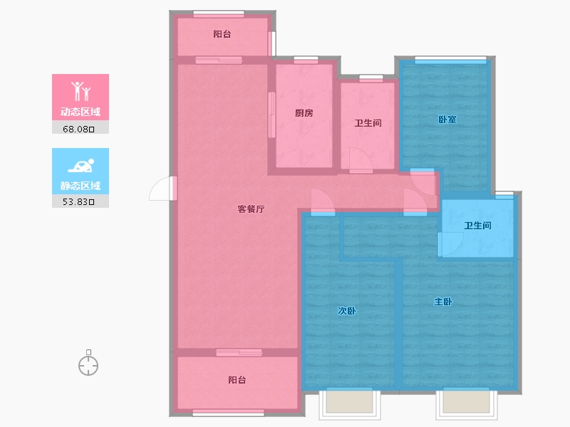 河南省-许昌市-新龙华庭-108.51-户型库-动静分区