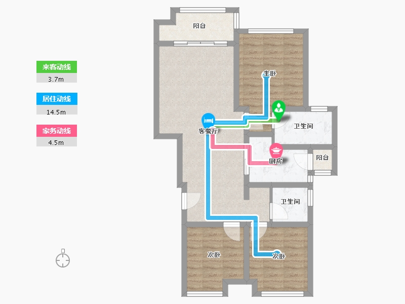 四川省-南充市-锐德龙湾半岛-74.44-户型库-动静线