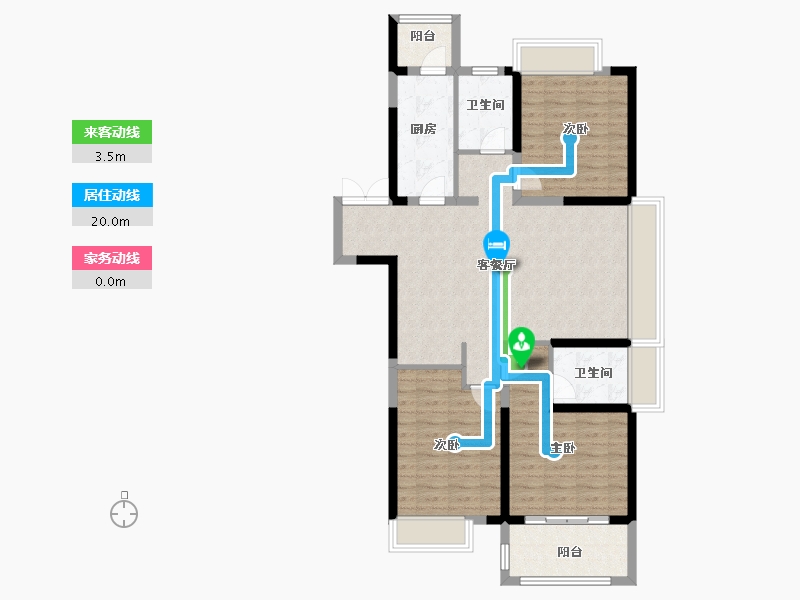 江苏省-淮安市-钱隆御景-100.00-户型库-动静线