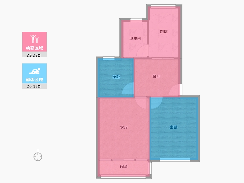 江苏省-南通市-紫薇二村-69.00-户型库-动静分区