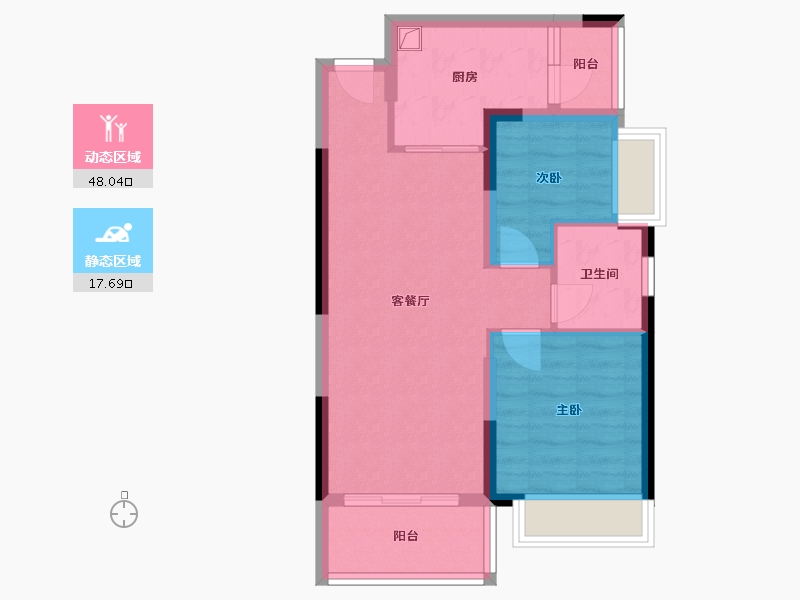 四川省-眉山市-天府恒大文化旅游城-61.47-户型库-动静分区