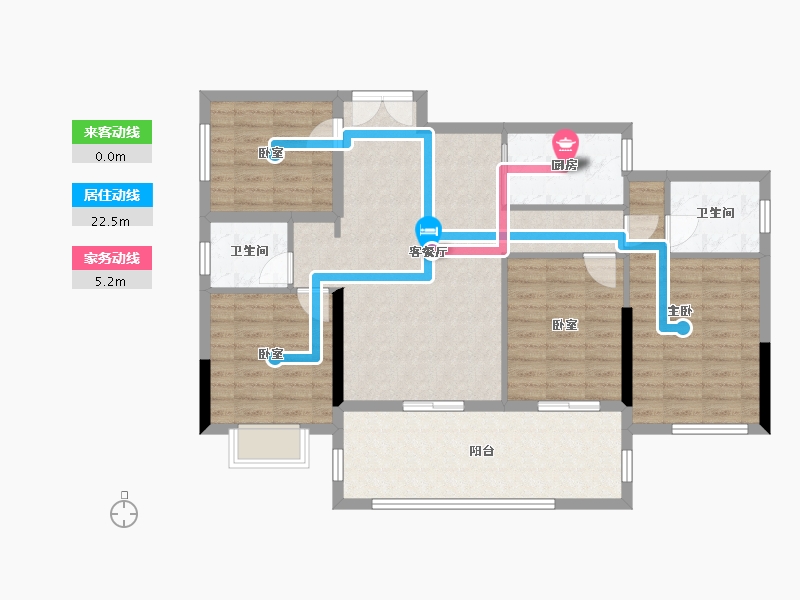 贵州省-黔西南布依族苗族自治州-景地壹号院-98.00-户型库-动静线