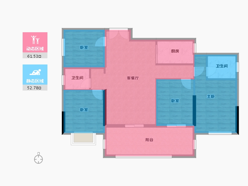 贵州省-黔西南布依族苗族自治州-景地壹号院-98.00-户型库-动静分区