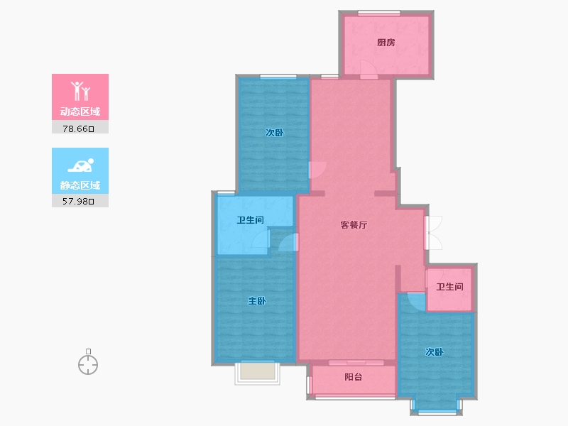 河北省-邯郸市-华信山水文苑-136.80-户型库-动静分区