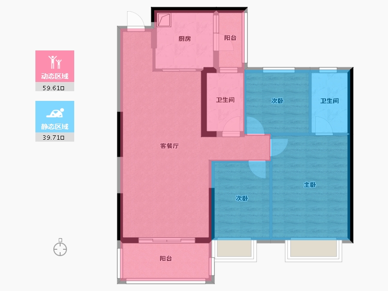 湖南省-长沙市-浏阳恒大华府4期-99.02-户型库-动静分区