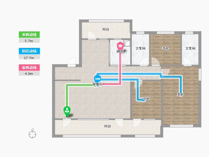 山东省-青岛市-融创影都壹号-110.40-户型库-动静线