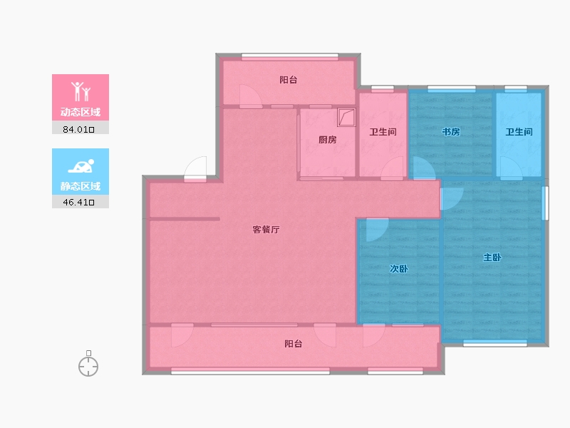 山东省-青岛市-融创影都壹号-110.40-户型库-动静分区