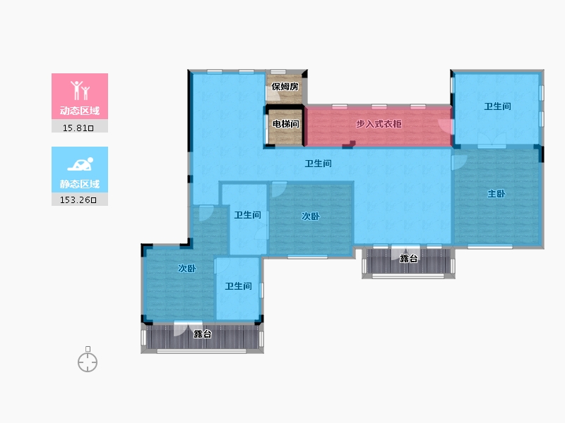 浙江省-杭州市-绿城江南里-298.81-户型库-动静分区